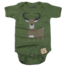 Load image into Gallery viewer, Olive Wily Buck Onesie